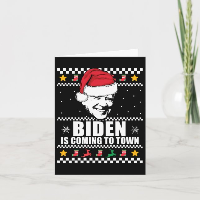 Carte Biden Vient À La Ville Mem Douleur De Noël (Devant)