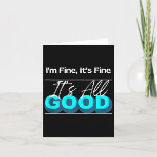 Carte Bien Bien Bon Drôle Graphique Cadeau Sans Manches