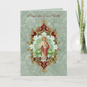 Carte Bien Religieux Jésus Marie Mémorare Prière