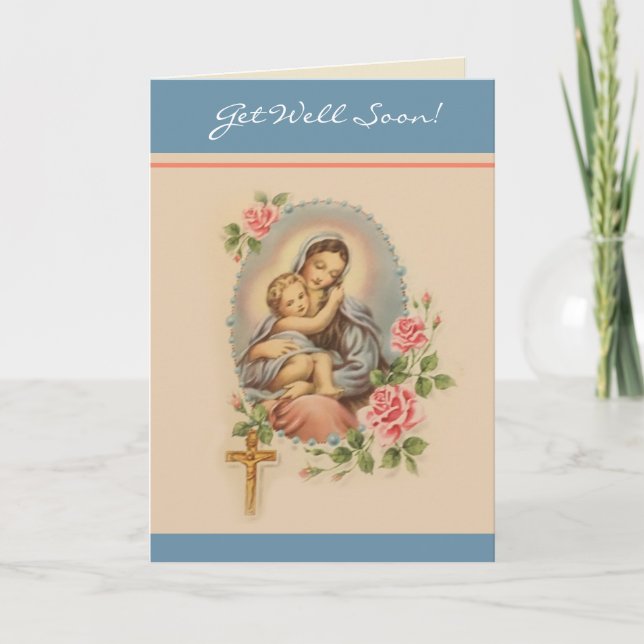 Carte Bien Religieux Vierge Marie Mémorare Prière (Devant)