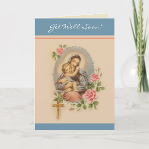 Carte Bien Religieux Vierge Marie Mémorare Prière