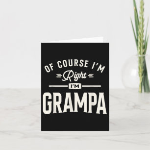 Carte Bien Sûr Je M'Ai Bien Je M'Ami Grampa Drôle Grand-