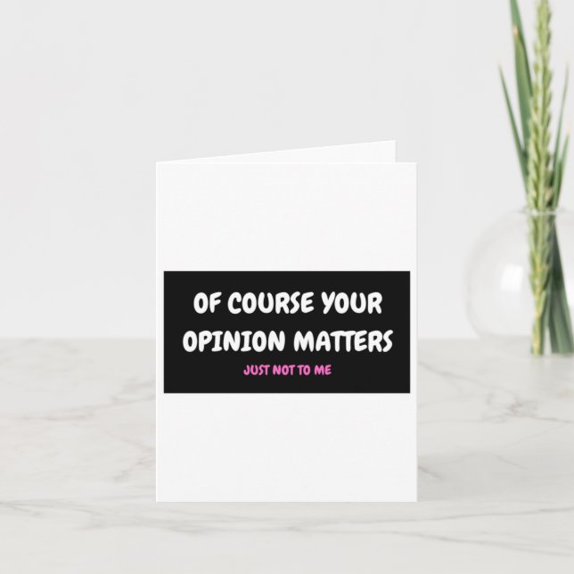 Carte Bien sûr Votre Opinion S3 (Devant)