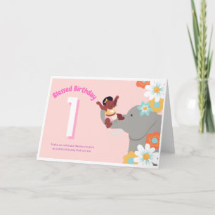 Carte Bienheureux 1er anniversaire