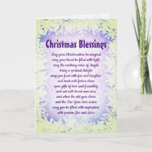 Carte Bienheureux Noël design gel violet