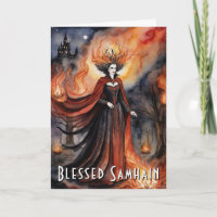 Bienheureux Samhain Red Queen Halloween sorcière d