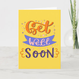 Carte Bientôt, Typographie Colorée Moderne