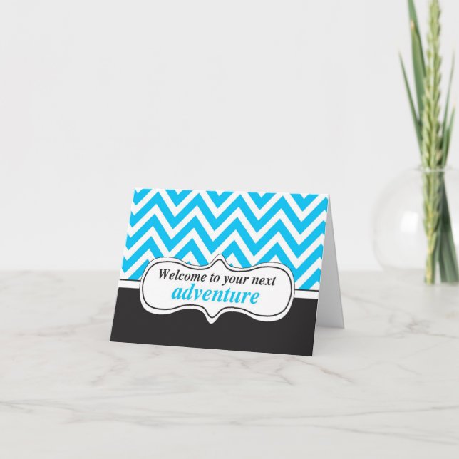 Carte Bienvenue à Adventure, Nouvelle maison Félicitatio (Devant)