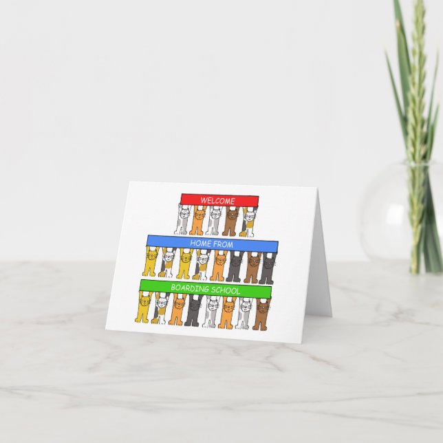 Carte Bienvenue à la maison après l'internat (Devant)