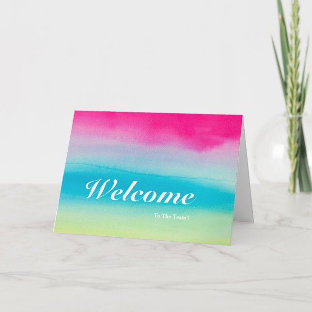 Carte Bienvenue À L'Arrière - plan Team Blue (Devant)