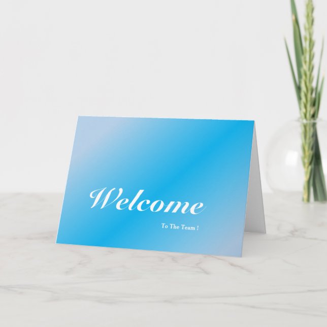 Carte Bienvenue À L'Arrière - plan Team Blue (Devant)