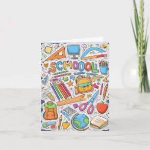 Carte Bienvenue à l'école !