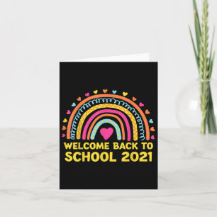 Carte Bienvenue À L'École 2021. Enseignants amusants Étu