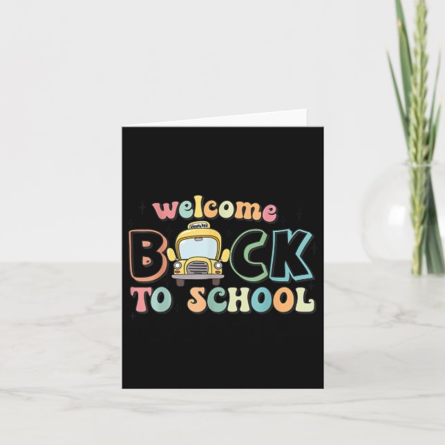 Carte Bienvenue À L'École Bus (Devant)
