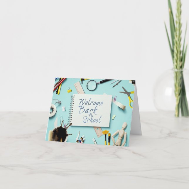 Carte Bienvenue à l'école - Carnet créatif (Devant)