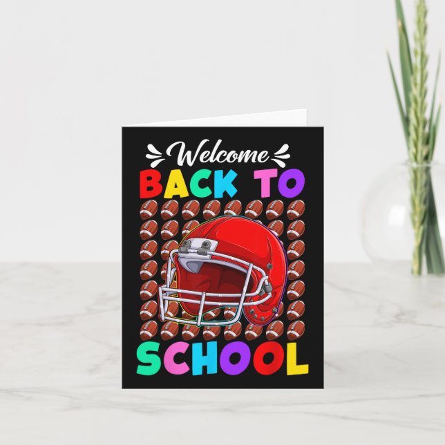 Carte Bienvenue À L'École Football Premier Jour De Schoo (Devant)