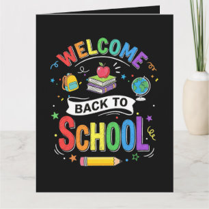Carte Bienvenue à l'école les enfants Enseignant Premier