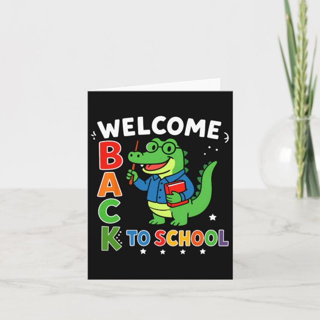 Carte Bienvenue À L'École Professeur Appréciation Garçon (Devant)