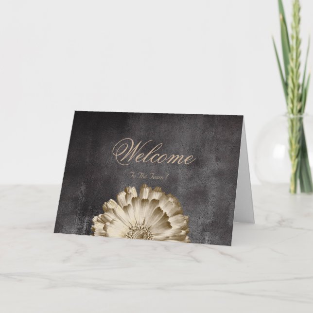 Carte Bienvenue À L'Équipe Souhaitant Daisy (Devant)