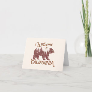 Carte Bienvenue à l'ours de Californie