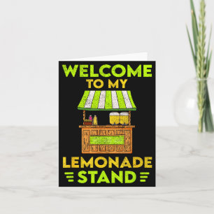 Carte Bienvenue à mon stand de limonade _ Été _ Citron