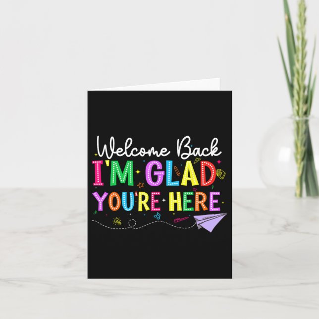 Carte Bienvenue à nouveau, je suis ravi que vous soyez i (Devant)