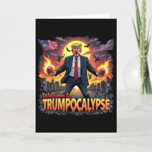 Carte Bienvenue à Trump-ocalypse Drôle Donald Trump Hall