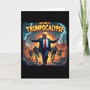 Carte Bienvenue à Trump-ocalypse Drôle Donald Trump Hall
