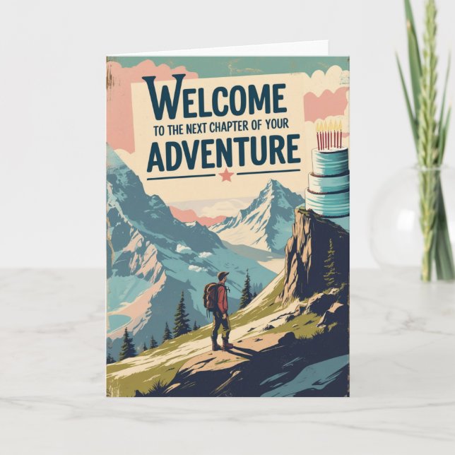 Carte Bienvenue au chapitre suivant - Thème aventure (Devant)