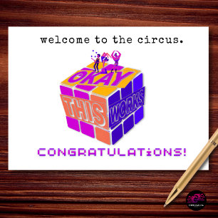 Carte Bienvenue au Cirque Drôle Engagement