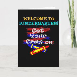 Carte Bienvenue au jardin d'enfants - Commencez votre ra