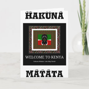 Carte Bienvenue au Kenya et en faire un beau texte kenya