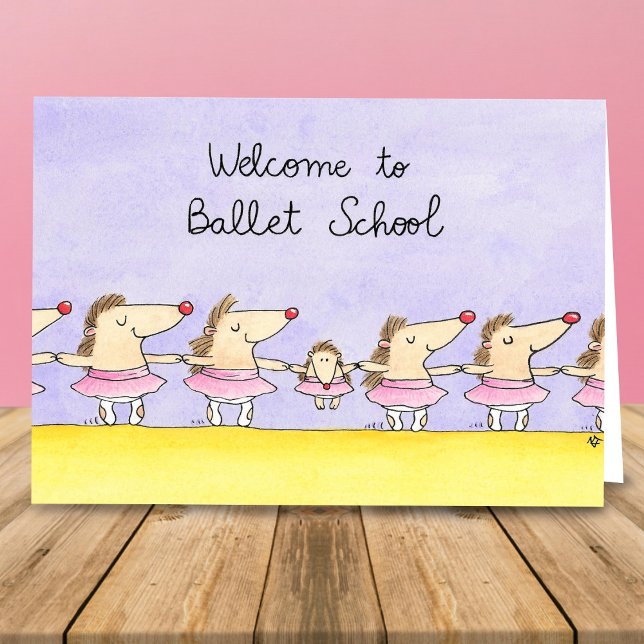 Carte Bienvenue au message de l'école de ballet (Créateur téléchargé)
