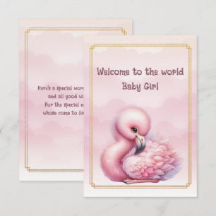 Carte Bienvenue au monde Bébé Fille
