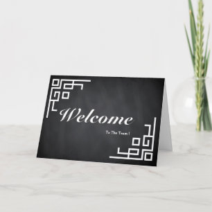 Carte Bienvenue Au Team Chalkboard Boarder