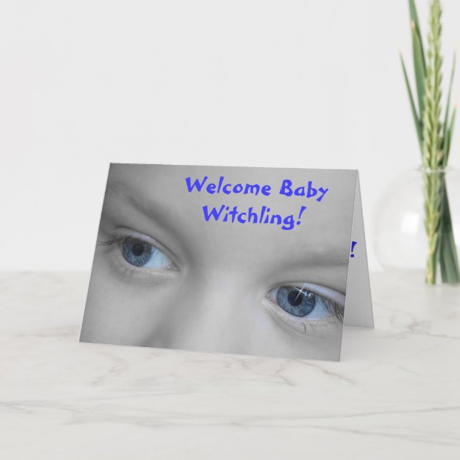 Carte Bienvenue Baby Witchling - Wiccan New Baby Card (Devant)
