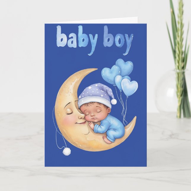 Carte Bienvenue bébé garçon (Devant)