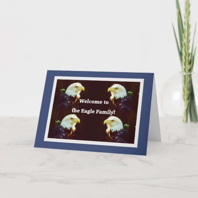 Carte Bienvenue dans la famille Eagle (Devant)