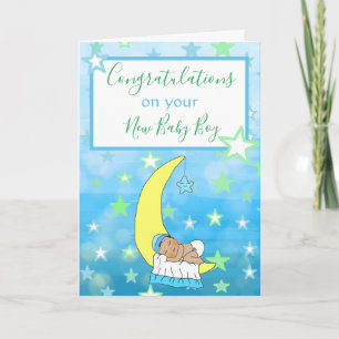 Carte Bienvenue dans le monde Nouveau Baby Boy Card