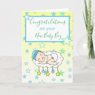 Carte Bienvenue dans le monde Nouveau Baby Boy Card