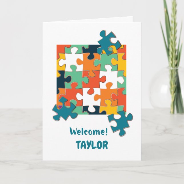 Carte Bienvenue dans le Puzzle de l'équipe (Devant)