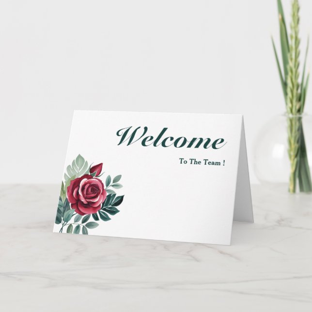 Carte Bienvenue Dans L'Équipe (Devant)