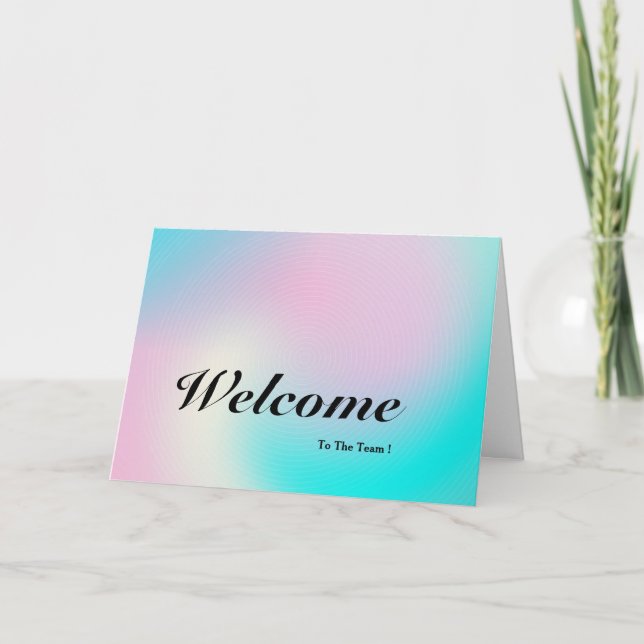 Carte Bienvenue Dans L'Équipe (Devant)