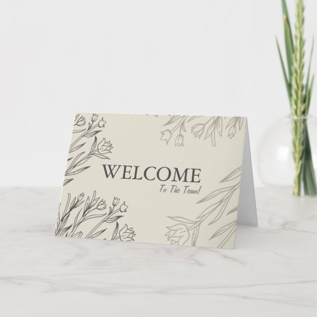 Carte Bienvenue dans l'équipe (Devant)