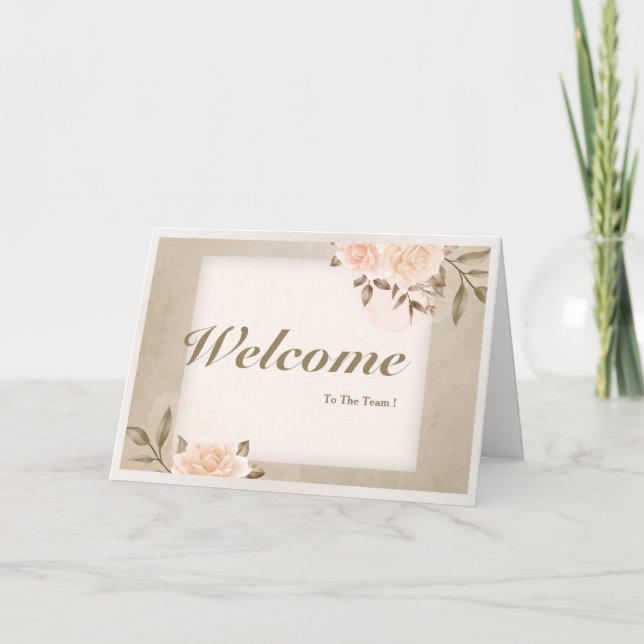 Carte Bienvenue Dans L'Équipe (Devant)