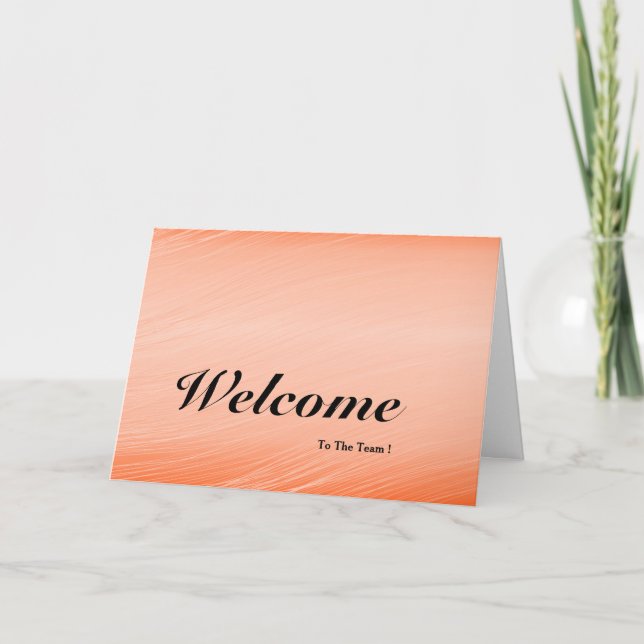 Carte Bienvenue Dans L'Équipe (Devant)