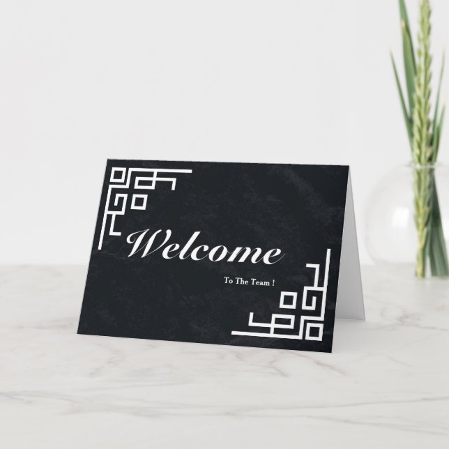 Carte Bienvenue dans l'équipe Chalkboard Boarder (Devant)