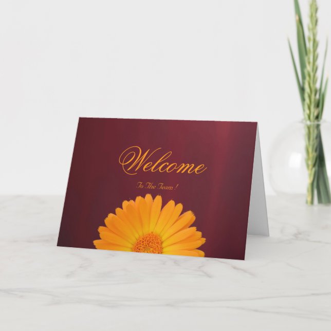 Carte Bienvenue dans l'équipe Daisy Flower (Devant)