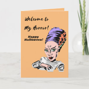 Carte Bienvenue dans mon Horreur Halloween