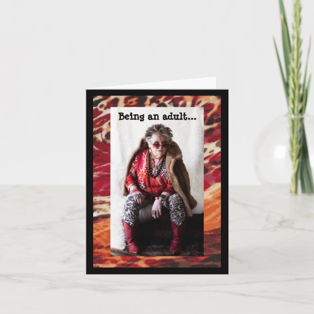 Carte Bienvenue dans mon monde adulte (Devant)